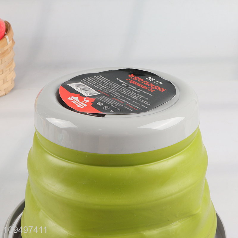 Top products silicone portable folding bucket with handle