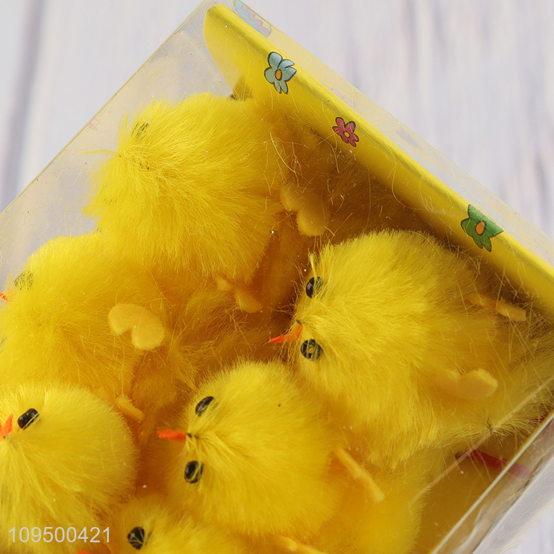 New arrival 6pcs Easter decoration yellow chick ornaments