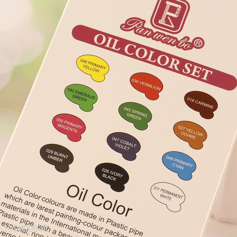 China wholesale 12 colors non-toxic oil paint set