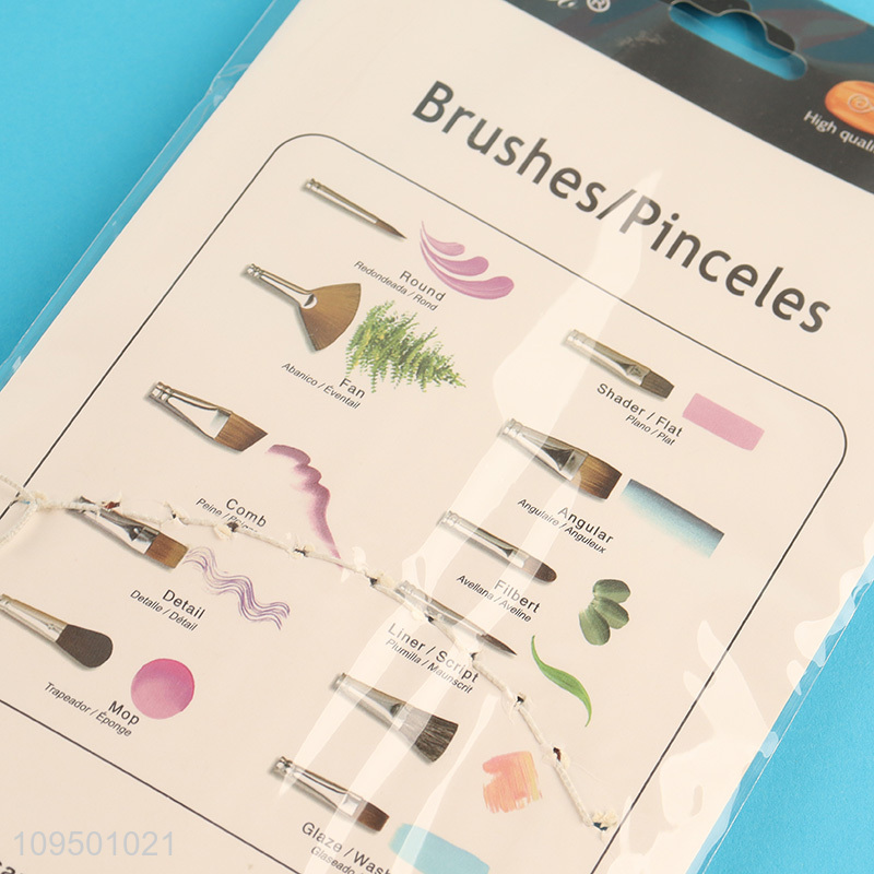 Good quality 12pcs art supplies paint brushes