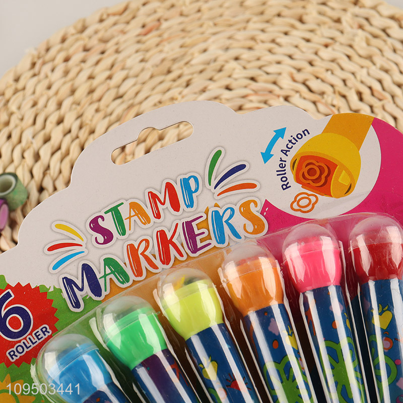 Best selling 6pcs markers with stamp set