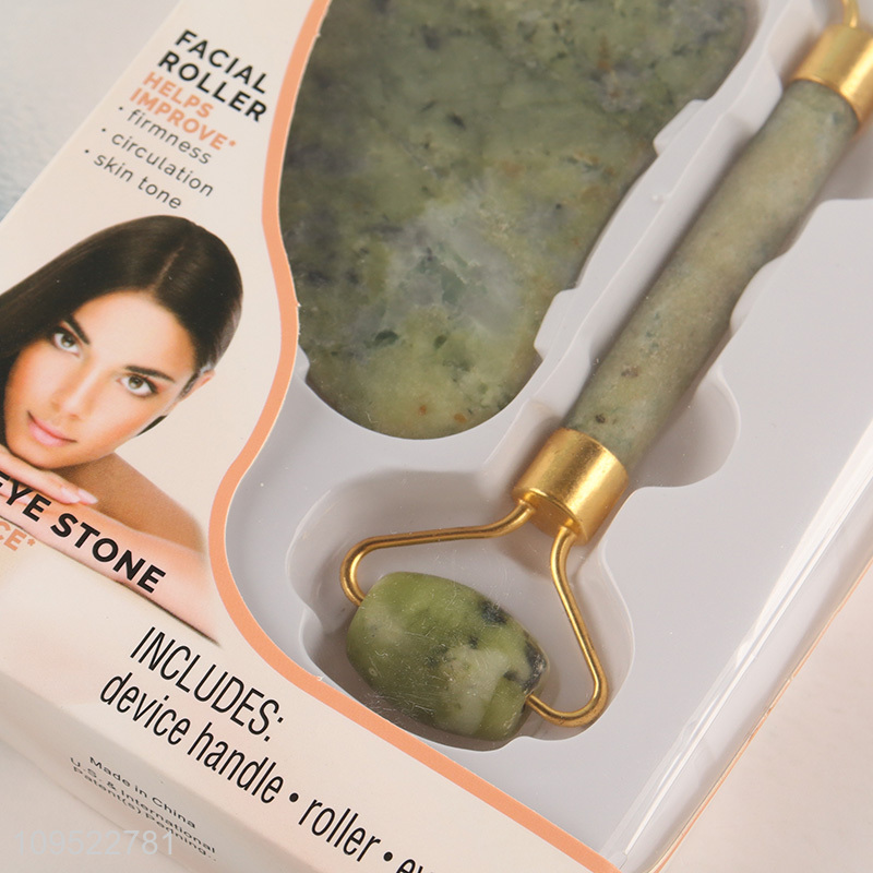 New arrival jade stone gua sha facial massage tool set
