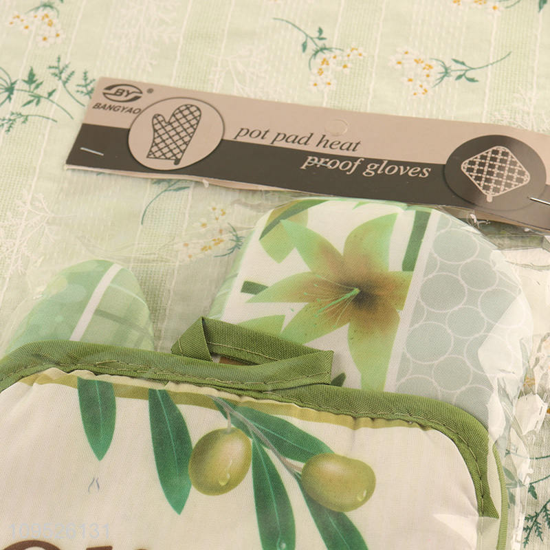 Best sale 2pcs kitchen oven mitts pot pad set