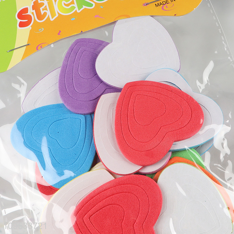 Hot sale eva heart shape self-adhesive sticker