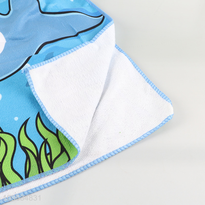 Low price cartoon shark children beach towel