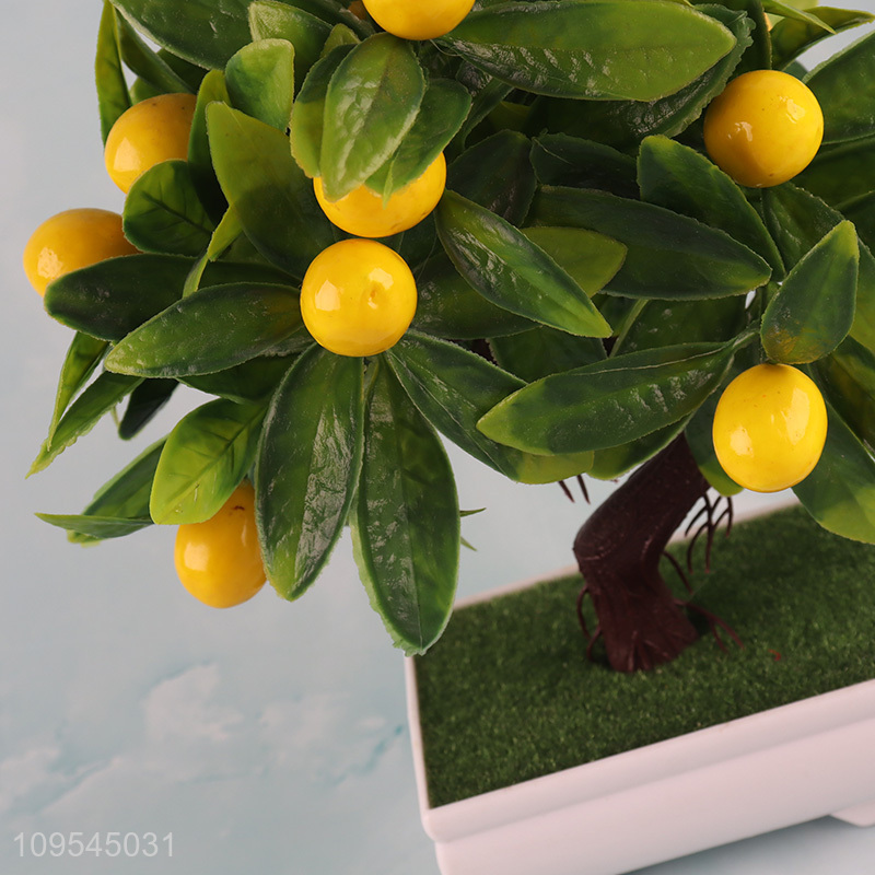 Tiny Artificial Bonsai Simulation Potted Plant Modern Desk Decoration